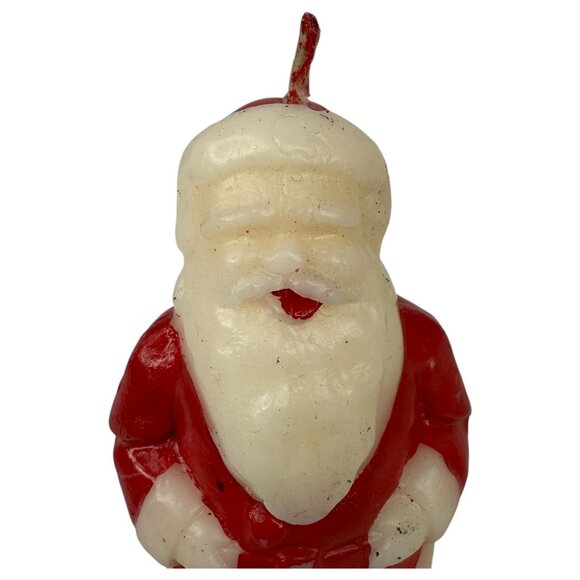 2 Vintage Santa Claus Wax Candle Figures By Tavern 4.5” Tall Christmas Novelty 2 - Picture 11 of 11